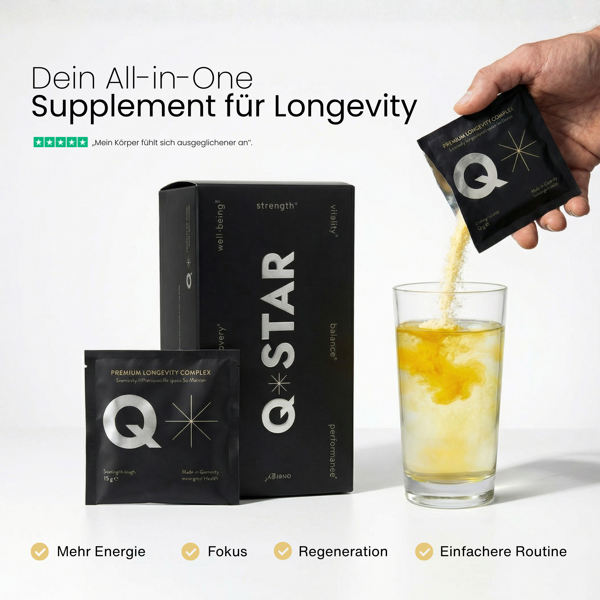 Dein tägliches Longevity-Fundament: spürbare Energie in 7 Tagen.