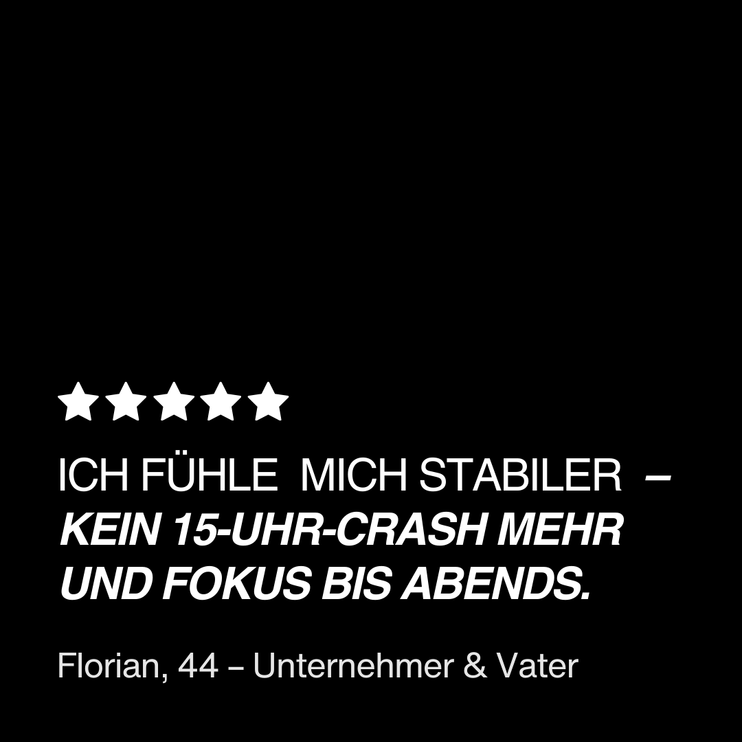 Dein tägliches Longevity-Fundament: spürbare Energie in 7 Tagen.